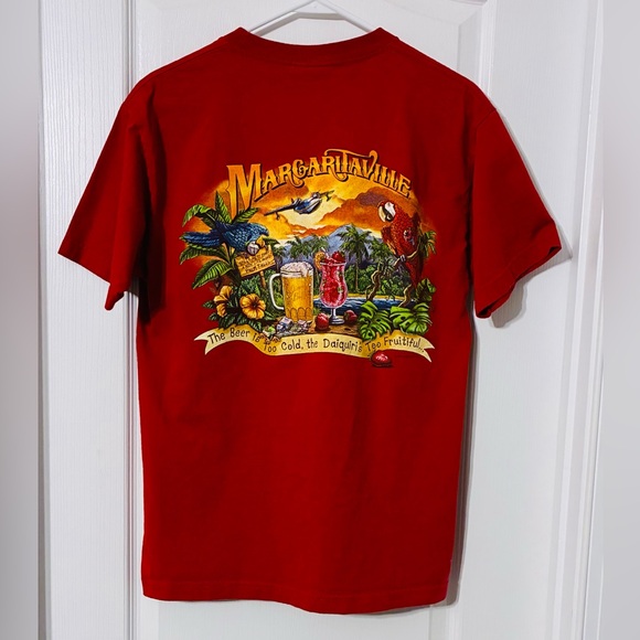 Margaritaville Other - 2002 Margaritaville Myrtle Beach Front & Back Graphic Tee Y2K Vintage Red Mens M
